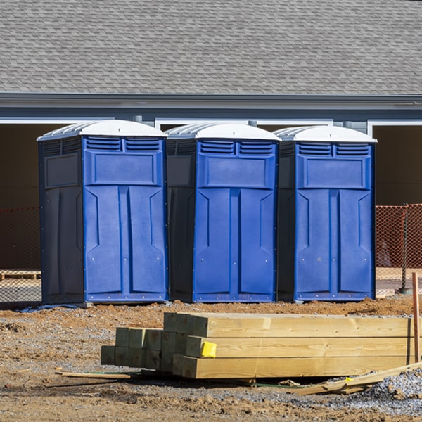 how often are the portable restrooms cleaned and serviced during a rental period in Hillsdale